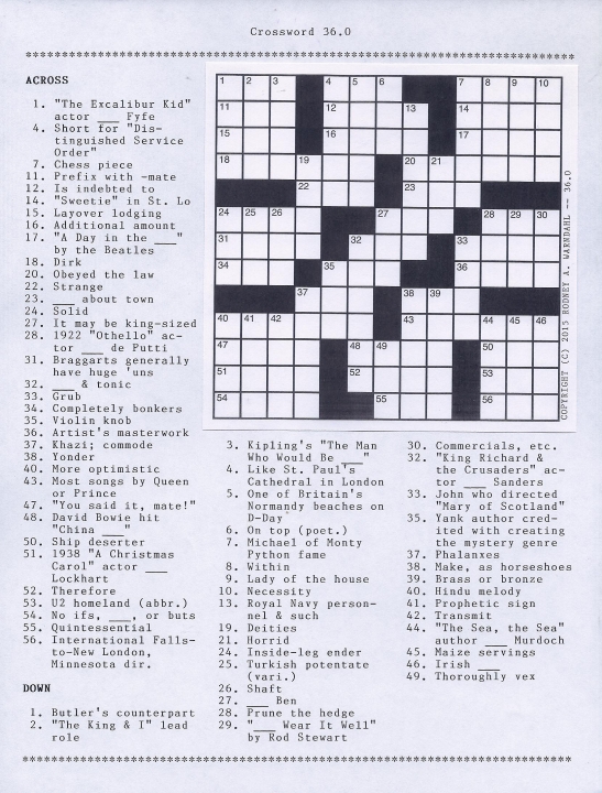 Crossword 36.0