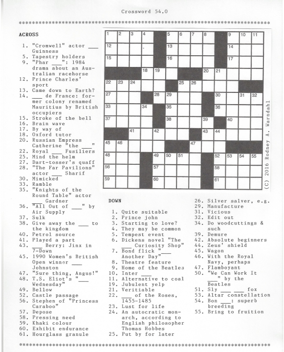 Crossword 54.0