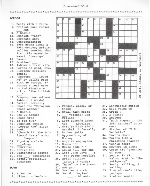 Crossword 55.0