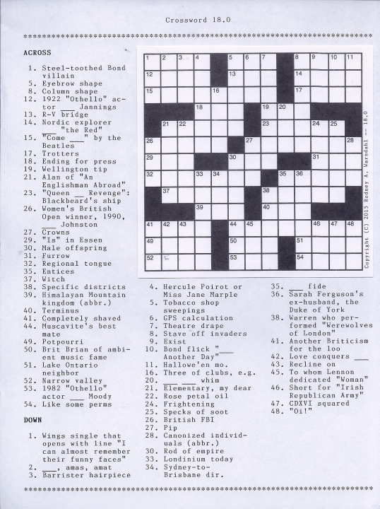 Crossword 18.0