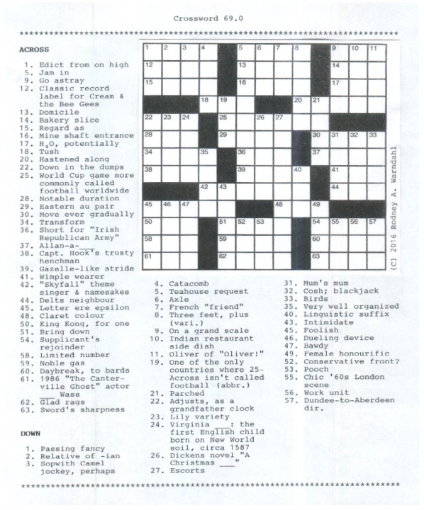 Crossword 69.0