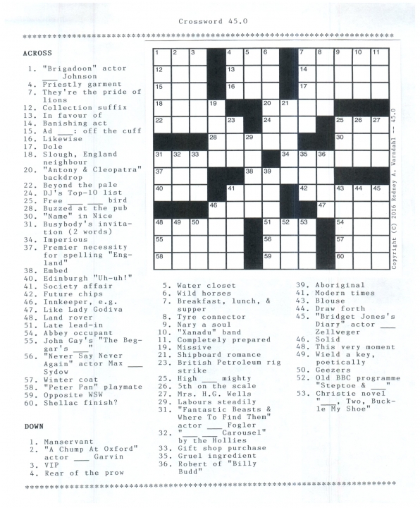 Crossword 45.0