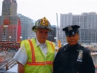 Allen Lau in uniform @Ground Zero with Fire Chief Battalion 42
