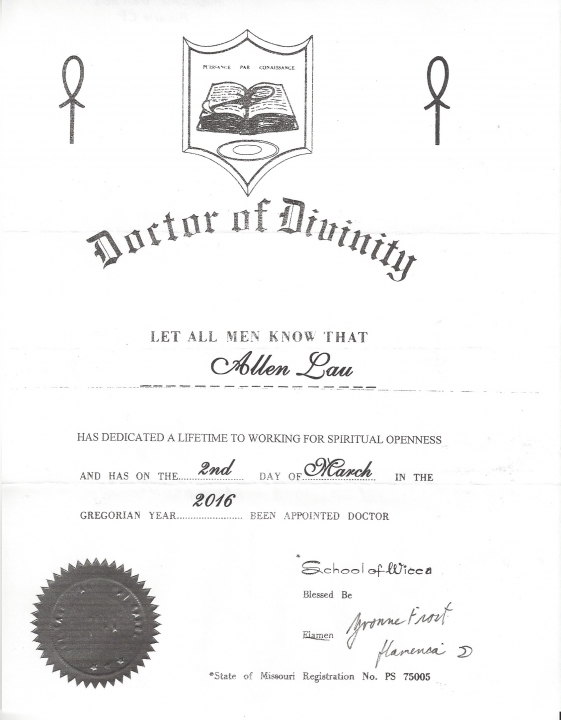 Doctor of Divinity Degree