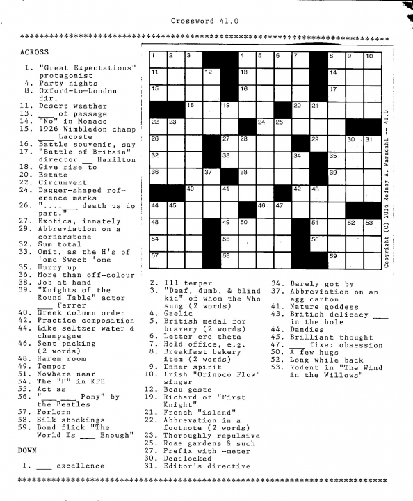 Crossword 41.0