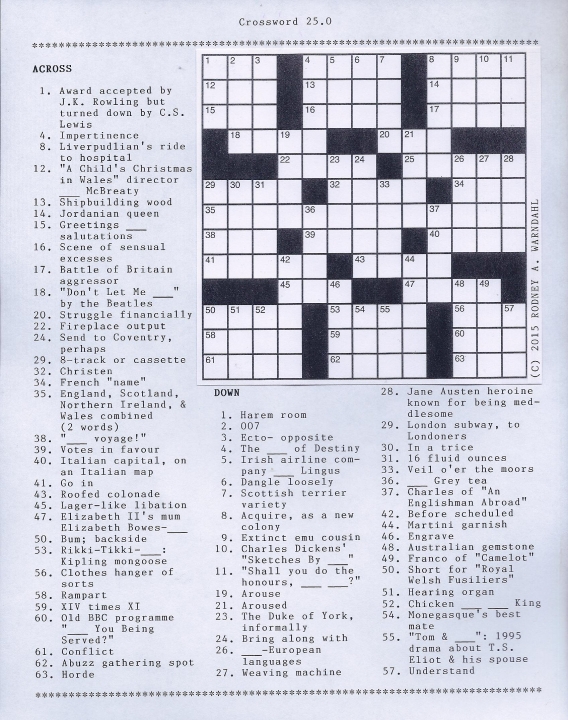 Crossword 25.0
